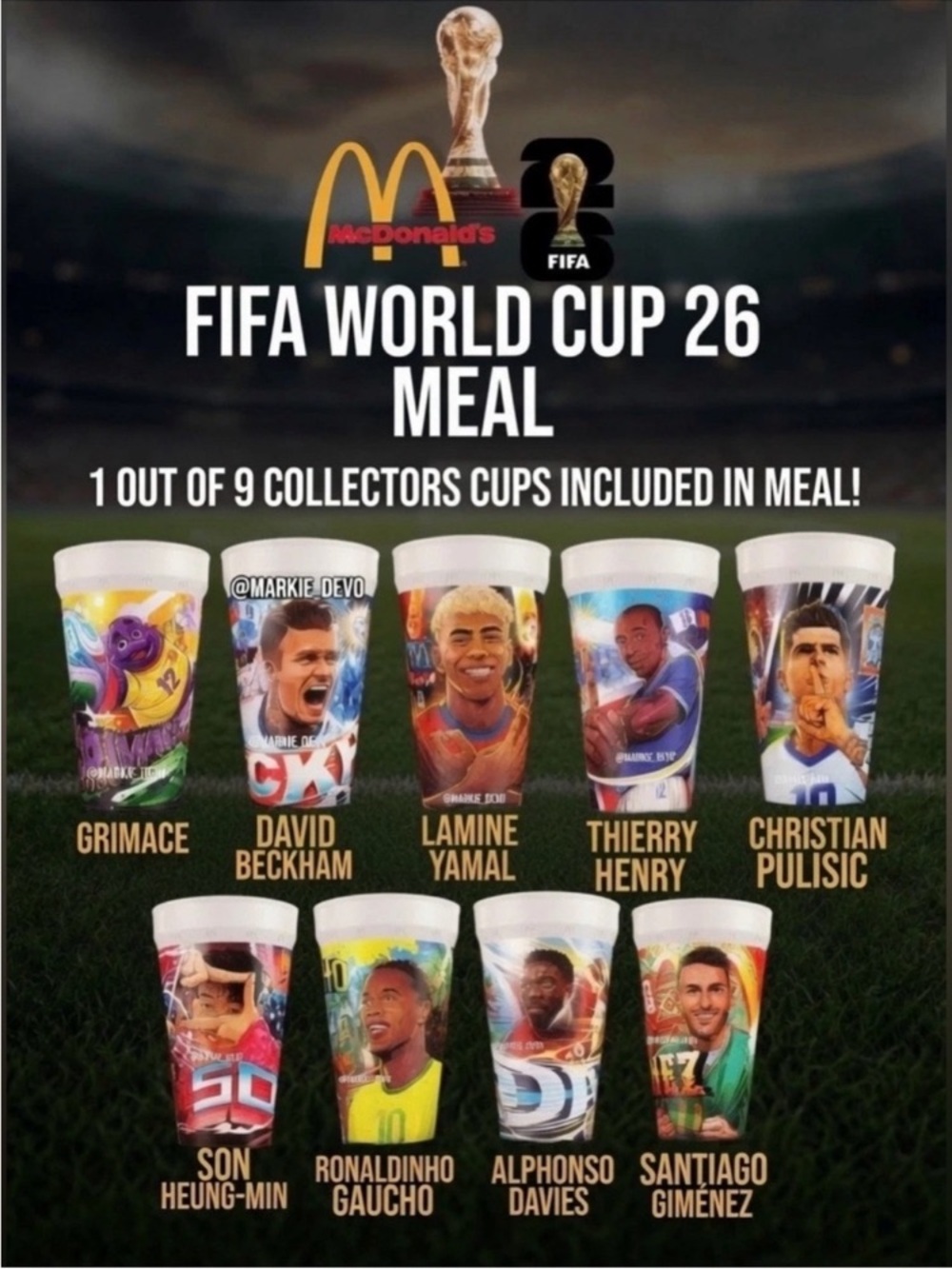 McDonald's Multicolor FIFA World Cup 26 Collector Cups